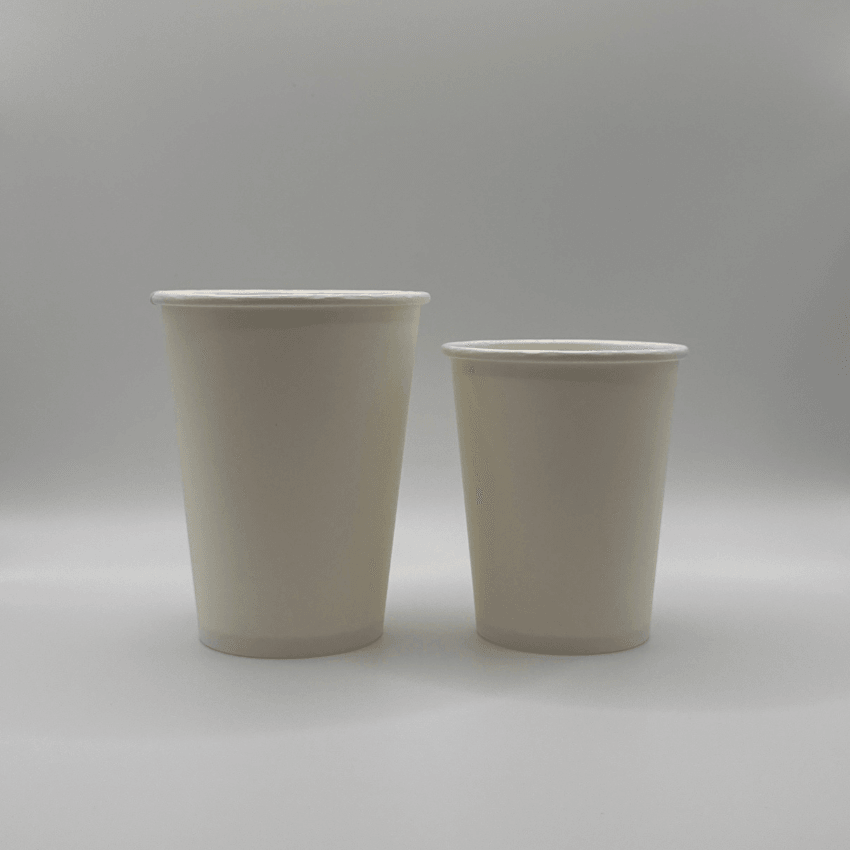 Tapas Blancas para Vasos Cartón Kraft de 8Oz - (1.000 Unidades) - Yoo2Bio