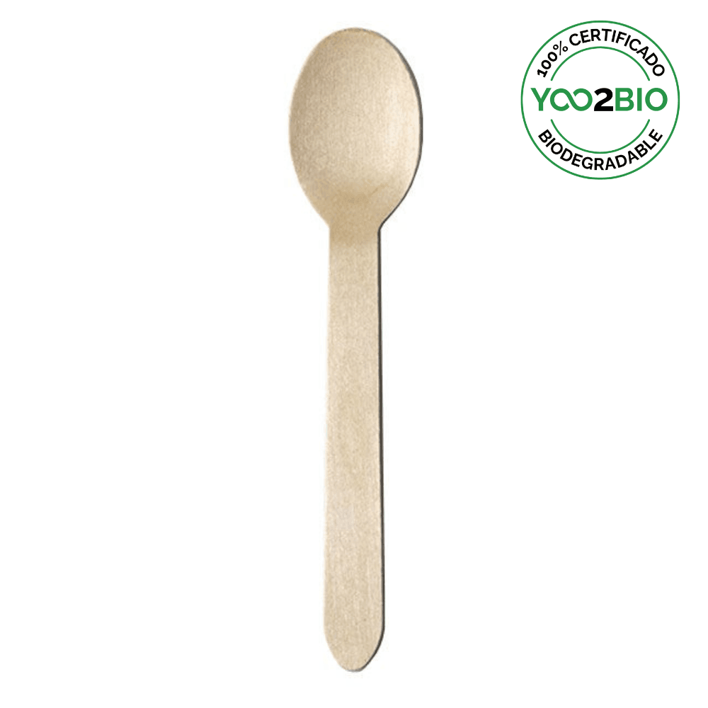 Cuchara Madera Biodegradable 110 mm (2.000 unidades) - Yoo2Bio