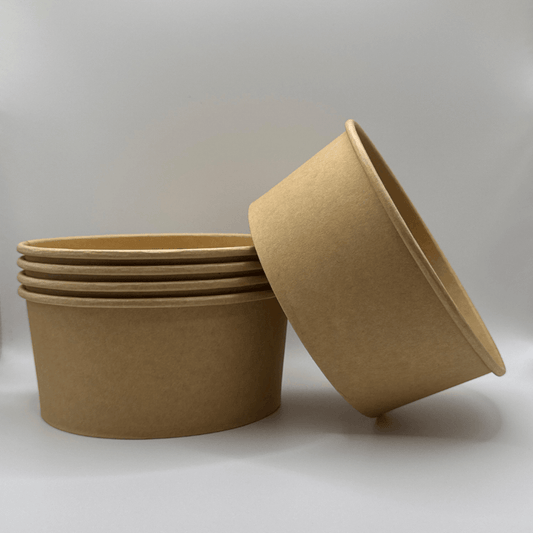 Ensaladera Bowl Papel Kraft Reciclable 1300 ml (50 Unidades) - Yoo2Bio