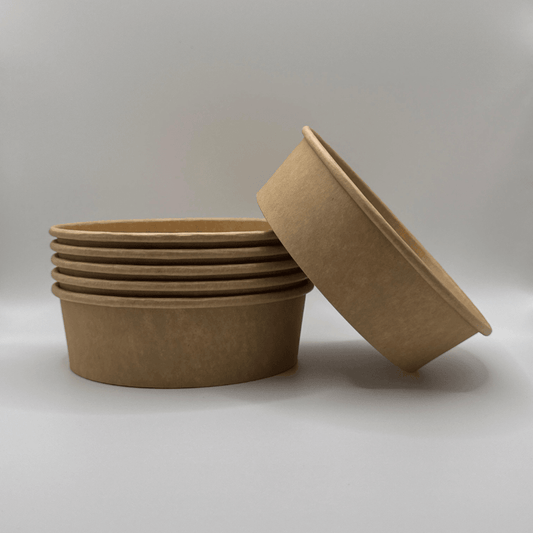 Ensaladera Bowl Papel Kraft Reciclable 500 ml (50 Unidades) - Yoo2Bio