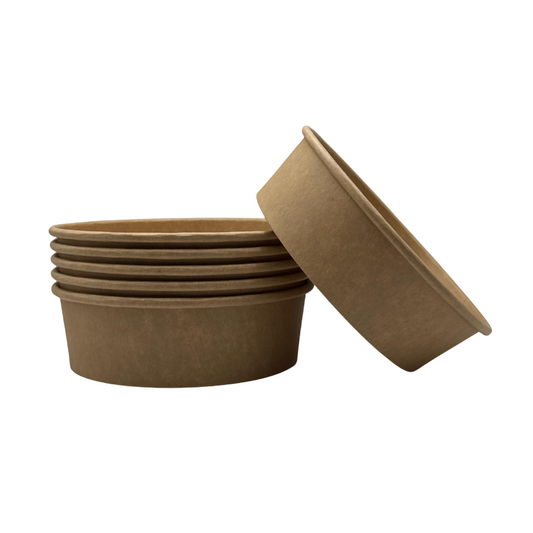 Ensaladera Bowl Papel Kraft Reciclable 500 ml (300 Unidades)