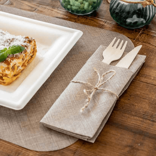 SET Cubiertos Madera Biodegradable 160 mm (500 Unidades) - Yoo2Bio