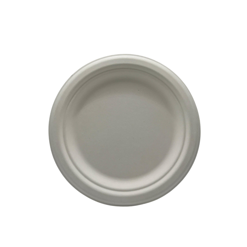 Plato Caña de Azúcar Biodegradable 18 cm (1.000 Unidades)