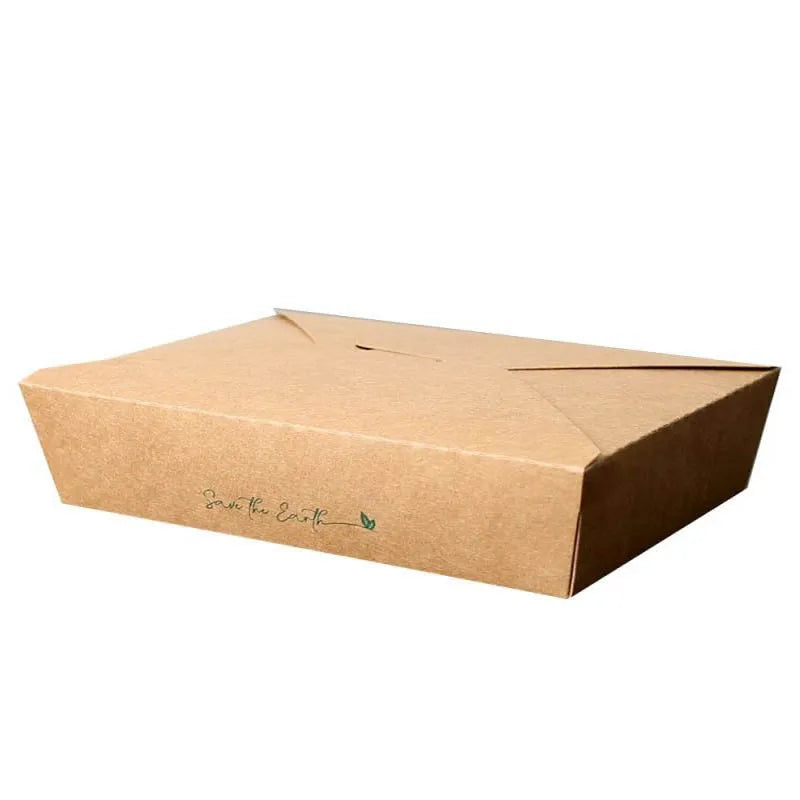 Caja carton kraft take away 1400 ml