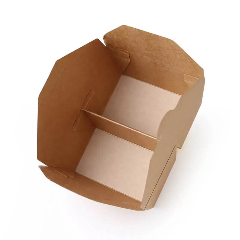 Caja compartimiento carton kraft take away 1300 ml