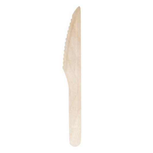 Cuchillo Madera Biodegradable 160mm (1.000 Unidades)
