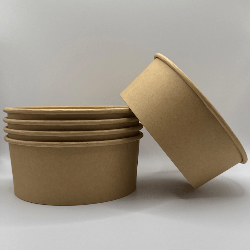 Ensaladera Bowl Papel Kraft Reciclable 850 ml (300 Unidades) - Yoo2Bio