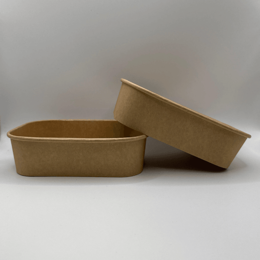 Ensaladera Bowl Rectangular Papel Kraft Biodegradable 500 ml (300 Unidades) - Yoo2Bio
