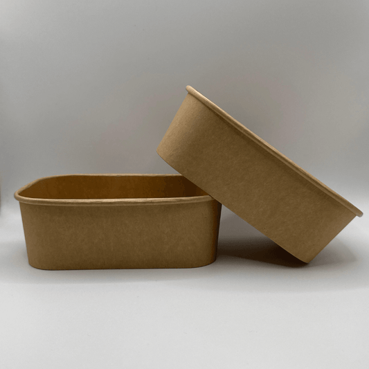 Ensaladera Bowl Rectangular Papel Kraft Biodegradable 650 ml (300 Unidades) - Yoo2Bio