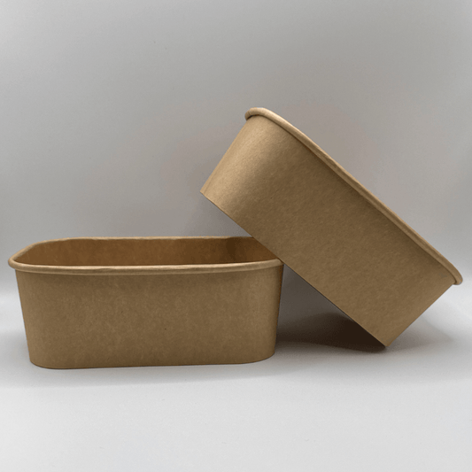 Ensaladera Bowl Rectangular Papel Kraft Biodegradable 750 ml (300 Unidades) - Yoo2Bio