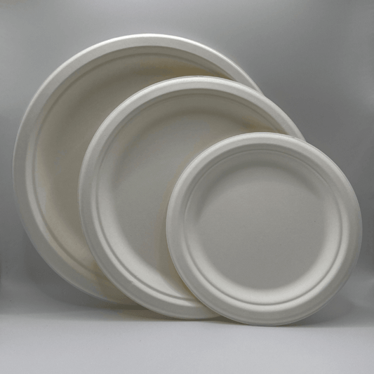 Plato Caña de Azúcar Biodegradable 23 cm (50 Unidades) - Yoo2Bio