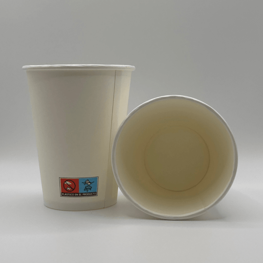 Vasos Cartón Blanco Kraft 12Oz - 350ml (50 Unidades) - Yoo2Bio