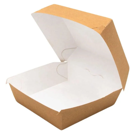 Caja Hamburguesas biodegradable cartón 16x16x10