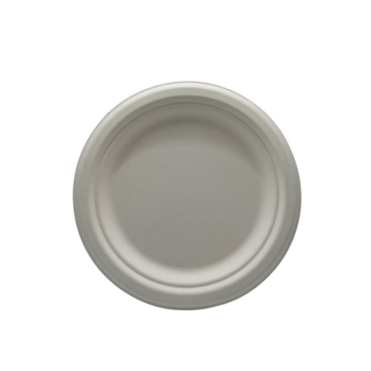 Plato Caña de Azúcar Biodegradable 18 cm (1.000 Unidades)