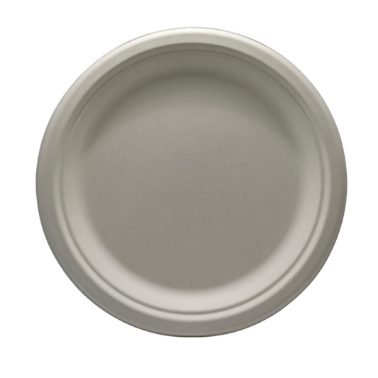 Plato Caña de Azúcar Biodegradable 23 cm (500 Unidades)