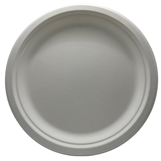 Plato Caña de Azúcar Biodegradable 26 cm (500 Unidades)