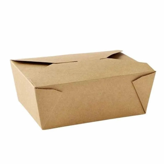Caja carton kraft take away 1380 ml