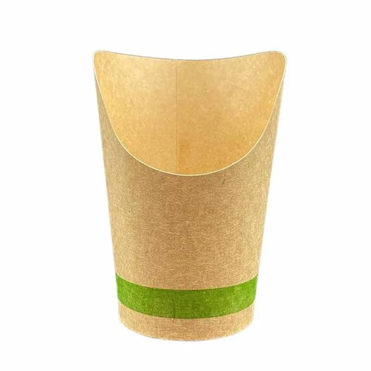 Envases cartón kraft para patatas fritas 340 ml